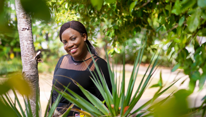 Isabella International Midwifery Student in garden