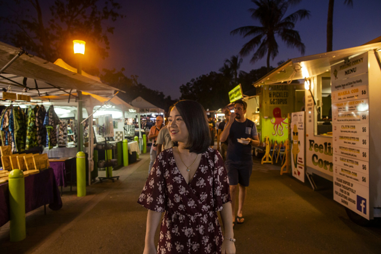 May Fan at Mindil market, Darwin
