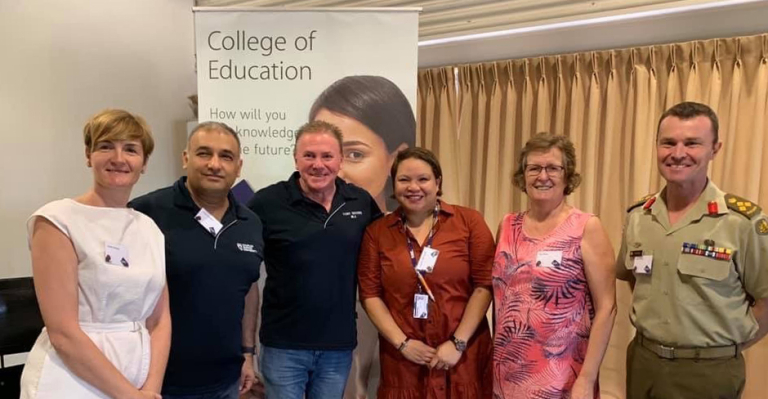 Hannah at a networking breakfast