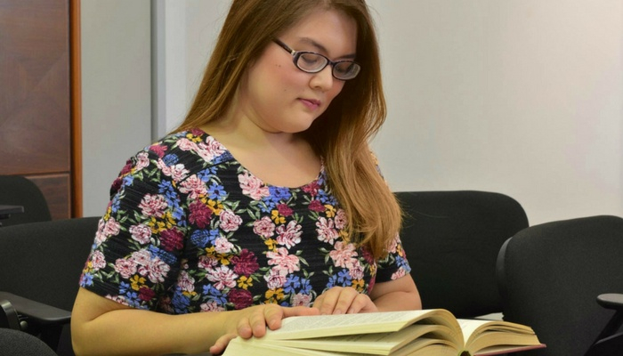 Zarah reading a book