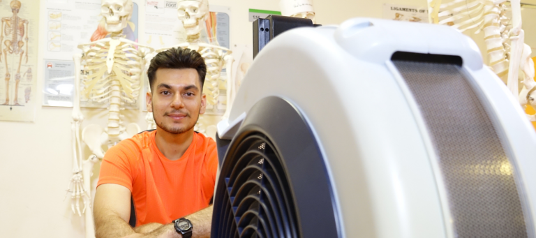 CDU student Emmanuel Giannikouris smiling at the camera