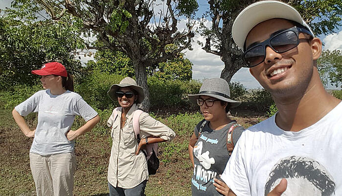 CDU student Bijay Lamsal with his peers