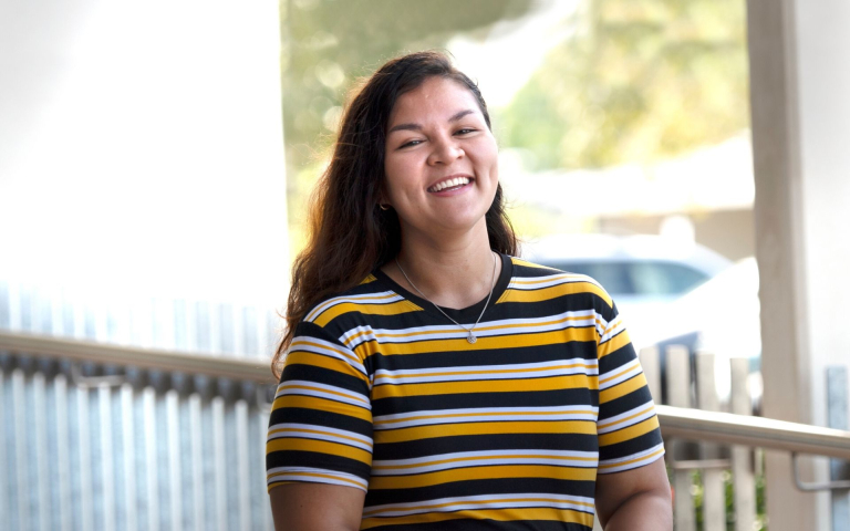 CDU student Muriel Scholz smiling at the camera