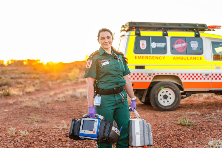 Paramedicine degree student