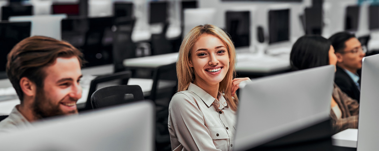 student work in computer