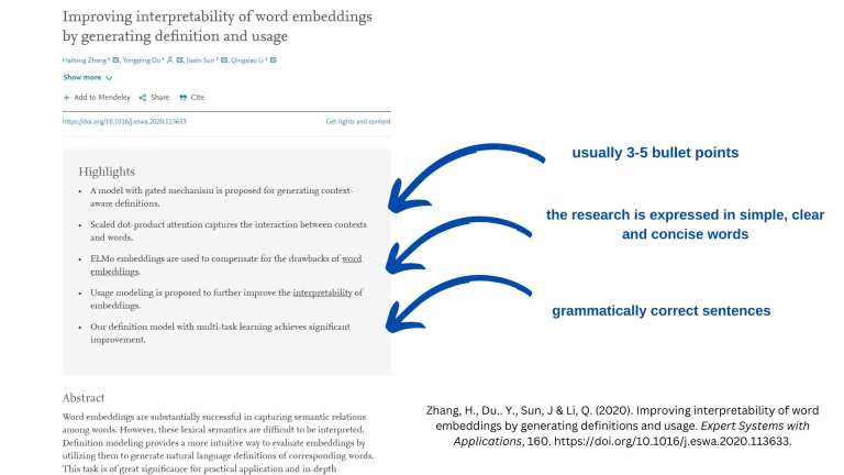 Text for the image Improving interpretability of word embeddings by generating definition and usage Haitong Zhang, Yongping Du, Jiazxin Sun and Qingxiao Li Highlights A model with gated mechanism is proposed for generating context-aware definitions Scaled dot-product attention captures the interaction between contexts and words ELMo embeddings are used to compensate for the drawbacks of word embeddings Our definition model with multi-task learning achieves significant improvement Usual