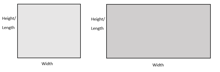 two images; one square and one rectangle