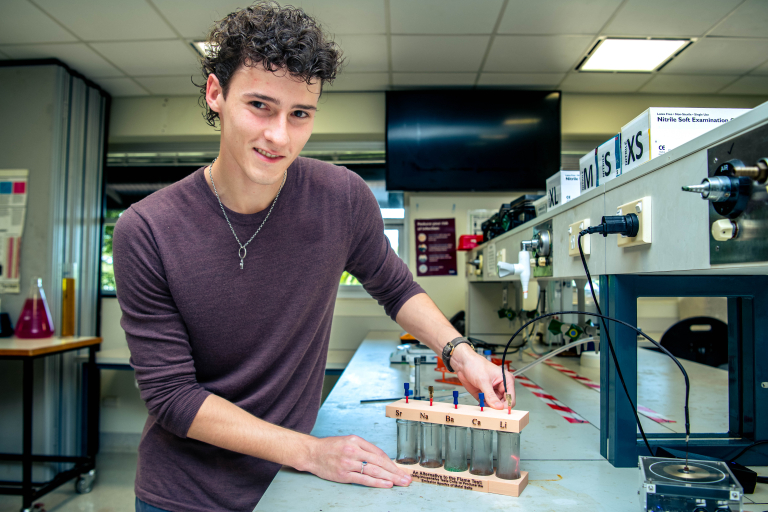 Science teacher student Axel