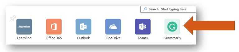 icons on the student portal