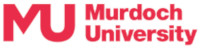 Murdoch University logo. In red, large letters &quot;MU&quot; joined at left, &quot;Murdoch University&quot; at right