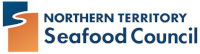 Northern Territory Seafood Council logo. Abstract, possibly wavy design in blue and orange at left, with the words &quot;Northern Territory Seafood Council&quot; on the right