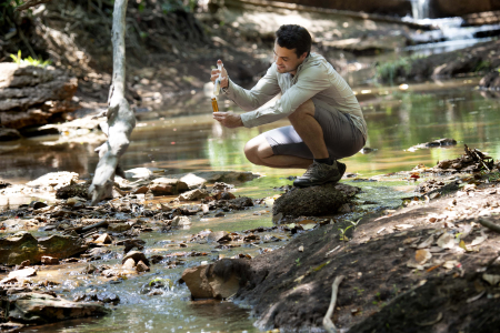 Charles Darwin University (CDU) hydrologist Dr Clément Duvert is studying how much carbon is lost from our landscape through the water cycle.