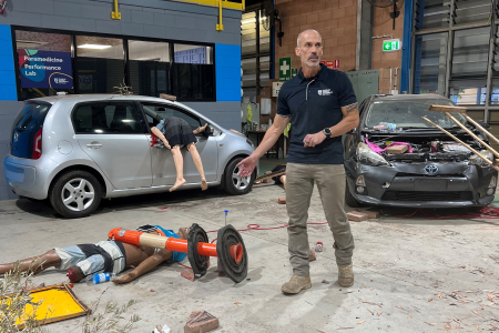 Charles Darwin University (CDU) student paramedics put through their paces after “explosion”.