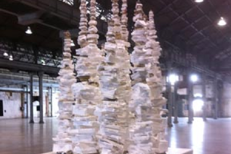 CDU Visual Arts Lecturer and postgraduate student John Dahlsen will display his sculpture, “White Foam Totems”, in Sydney to celebrate Clean Up Australia Day 2014