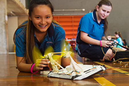 Good Shepherd Lutheran College students Tiffany Tran (left) and Naomi Mears