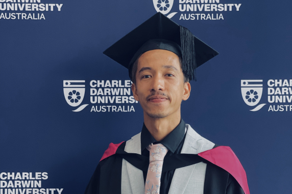 Alumni Awards finalist Jurse Salandanan at CDU graduation