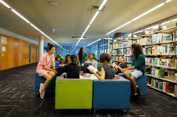 study group in library