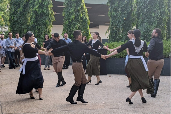 Greek guardians dancing