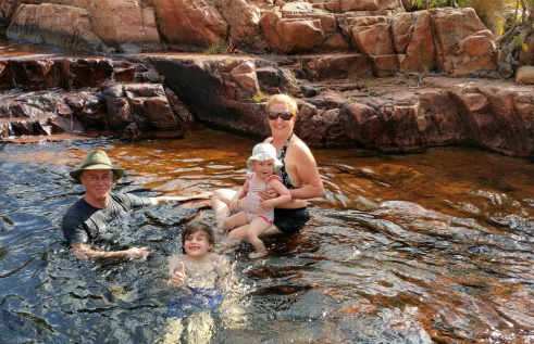 Cathryn at NT swimming hole
