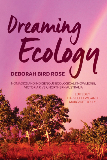 Dreaming Ecology Book Cover: Australian bush with sunset colours