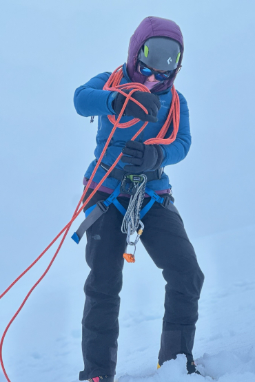 Dr Chrystie Watson on Mount Kosciuszko
