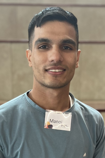 Male with light blue shirt